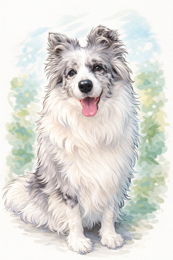 Luna the Golden Retriever — Watercolour portrait